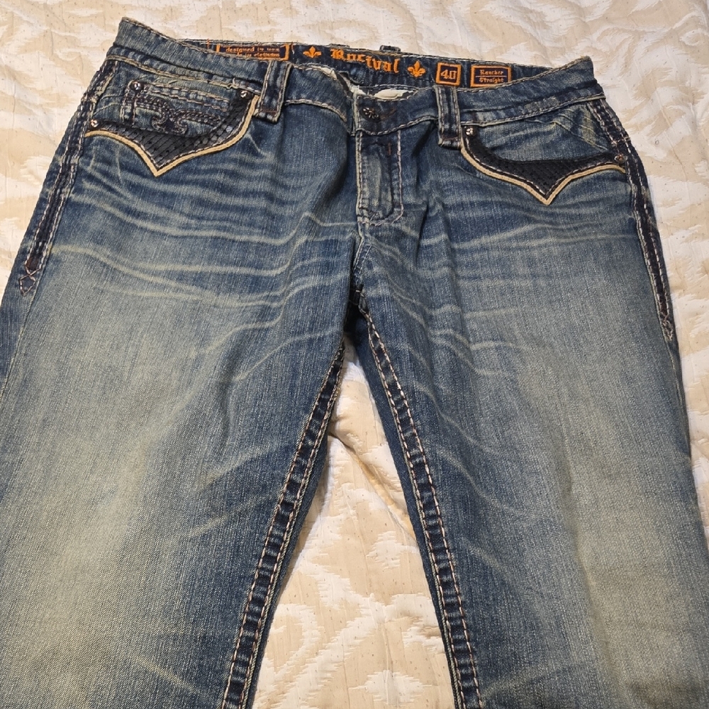 Rock Revival Light Blue Straight Jeans